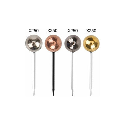 1000 Pieces Push Pins Map Thumbtacks Push Pins For Cork Board, Fabric Marking, 1/8 Inch ROund Metal Head V1188-MS-227-0788
