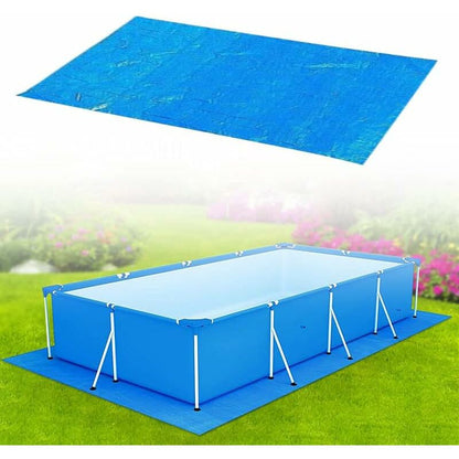 Pool Ground Sheet, Rectangular Pool Ground Sheet For 300X200Cm Pool - Blue Waterproof Foldable Pool Ground V1188-MS-227-0789