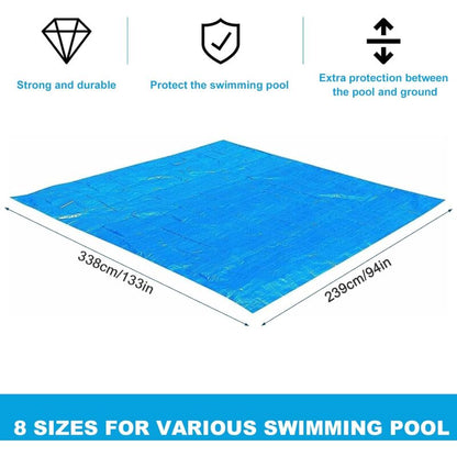 Pool Ground Sheet, Rectangular Pool Ground Sheet For 300X200Cm Pool - Blue Waterproof Foldable Pool Ground V1188-MS-227-0789