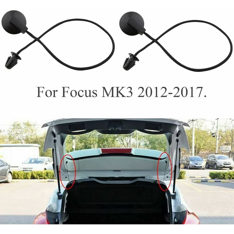 2 pcs Rear Parcel Shelf Tie Down Cords Compatible With Ford Focus Mk3 2012-2017 Cv6Z5846538A Bm51A46538Aa V1188-MS-227-0792