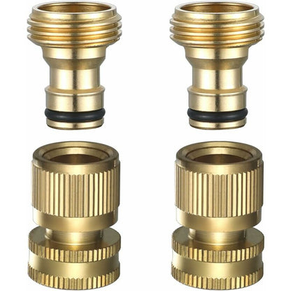 Garden Hose Quick Connect - Quick Connect Garden Hose Connectors, Solid Brass Water Hose Quick Connect, 3/4" V1188-MS-227-0796