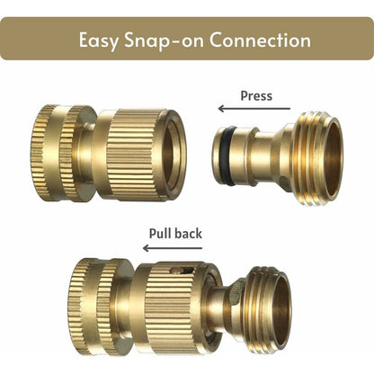 Garden Hose Quick Connect - Quick Connect Garden Hose Connectors, Solid Brass Water Hose Quick Connect, 3/4" V1188-MS-227-0796