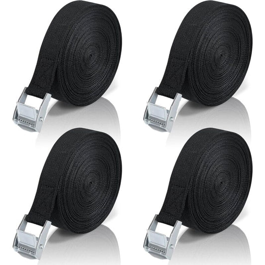 10M Tie Down Strap, 4 pcs Ratchet Strap With Zinc Alloy Buckle For Motorcycle/Car/Bike Carrier/Luggage/Moving V1188-MS-227-0798
