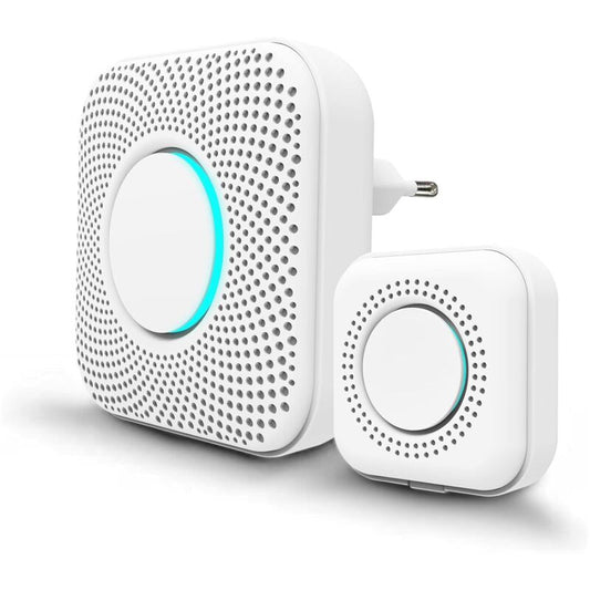 Wireless Doorbell 150M, LED Indicator, 36 Melodies With 4 Volume Levels, 1 Transmitter And 1 Spare, Wireless V1188-MS-227-0799