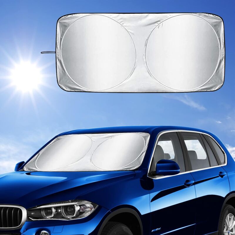 Car Windshield Sun Shade,Foldable Front Windshield Visor Sunshade Cover,Anti Uv Reflective Protector,Sunshade V1188-MS-227-0806