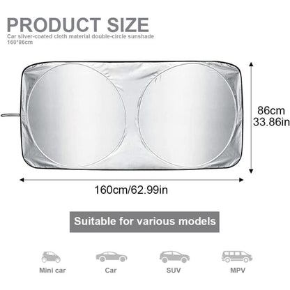 Car Windshield Sun Shade,Foldable Front Windshield Visor Sunshade Cover,Anti Uv Reflective Protector,Sunshade V1188-MS-227-0806