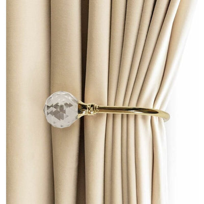 Curtain Tiebacks Wall Hooks U Metal Curtain Tiebacks, Metallic Curtain 2 Pack (Small, Gold) V1188-MS-227-0807