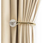 Curtain Tiebacks Wall Hooks U Metal Curtain Tiebacks, Metallic Curtain 2 Pack (Small, Gold) V1188-MS-227-0807