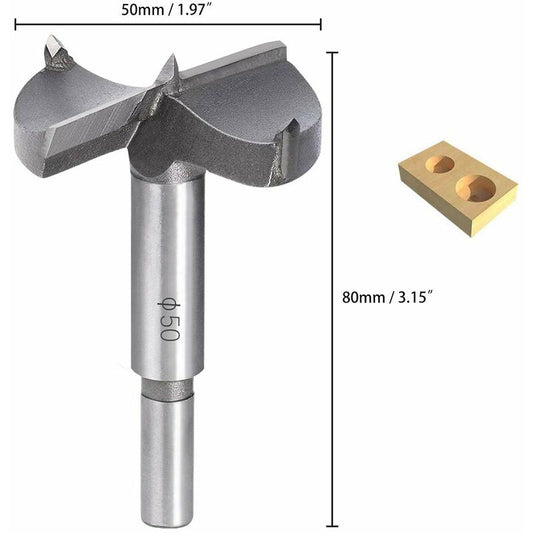 Wood Drill Bits, 50Mm Carbide Wood Cutter, Installing Wooden Spherical Doors, Drawers, Plywood, Quickly Helps V1188-MS-227-0810