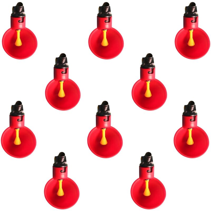 10 pcs Poultry Drinking Water Cups Automatic Plastic Chicken Cage Water Bowls Quail Piegon Waterers For V1188-MS-227-0811