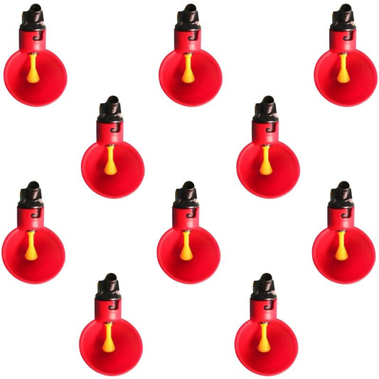 10 pcs Poultry Drinking Water Cups Automatic Plastic Chicken Cage Water Bowls Quail Piegon Waterers For V1188-MS-227-0811