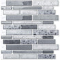 10 Pieces, Adhesive Wall Tiles, Vinyl Kitchen Backsplash, Marble Wall Stickers, 30X30Cm, Grey V1188-MS-227-0812
