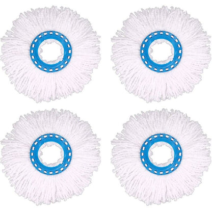 4 pcs Microfiber Mop Heads, ROund Replacement Mop Heads 360 ROtation Mop Heads For Floor Cleaning (Diameter V1188-MS-227-0813