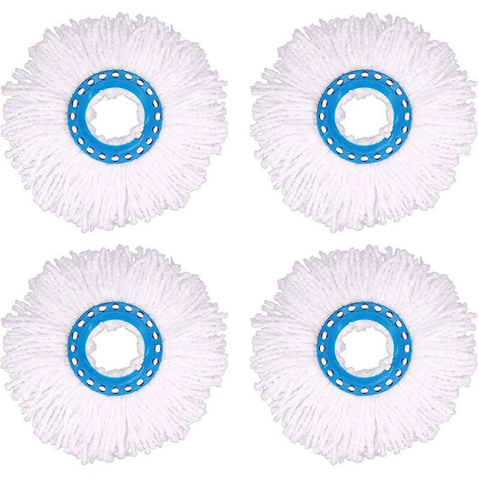 4 pcs Microfiber Mop Heads, ROund Replacement Mop Heads 360 ROtation Mop Heads For Floor Cleaning (Diameter V1188-MS-227-0813