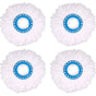 4 pcs Microfiber Mop Heads, ROund Replacement Mop Heads 360 ROtation Mop Heads For Floor Cleaning (Diameter V1188-MS-227-0813