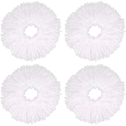 4 pcs Microfiber Mop Heads, ROund Replacement Mop Heads 360 ROtation Mop Heads For Floor Cleaning (Diameter V1188-MS-227-0813