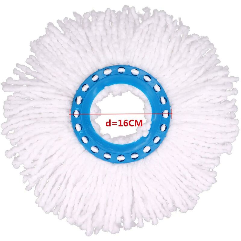 4 pcs Microfiber Mop Heads, ROund Replacement Mop Heads 360 ROtation Mop Heads For Floor Cleaning (Diameter V1188-MS-227-0813