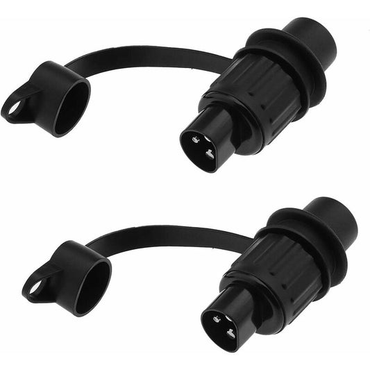 2 pcs 3 Pin 12V Power Sockets For Trailer Tractor Machinery Vehicle Rv Caravan Truck Motorhome Boat With V1188-MS-227-0819