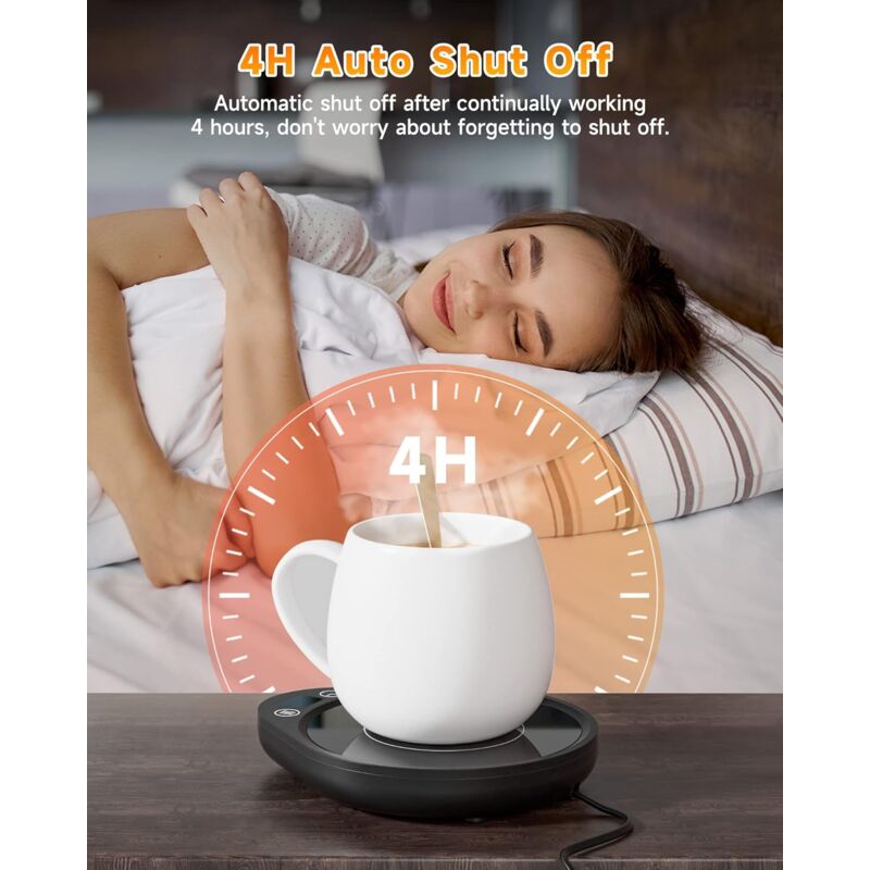 Coffee Mug Warmer With 3 Temperature Settings Electric Beverage Warmer Auto Shut-Off, Coffee, Tea And Milk V1188-MS-227-0831