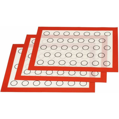 Silicone Baking Mat 3 pcs Set Reusable Non-Stick Baking Sheet Pastry Kneading Dough Oven Mat For Macaron V1188-MS-227-0835