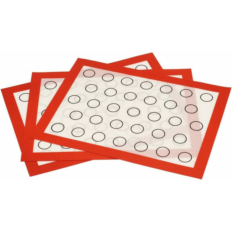 Silicone Baking Mat 3 pcs Set Reusable Non-Stick Baking Sheet Pastry Kneading Dough Oven Mat For Macaron V1188-MS-227-0835