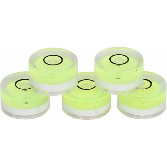 5 pcs ROund Spirit Levels, Mini Circular Bubble Level Inclinometers, Circular Spirit Level For Tripod, V1188-MS-227-0836