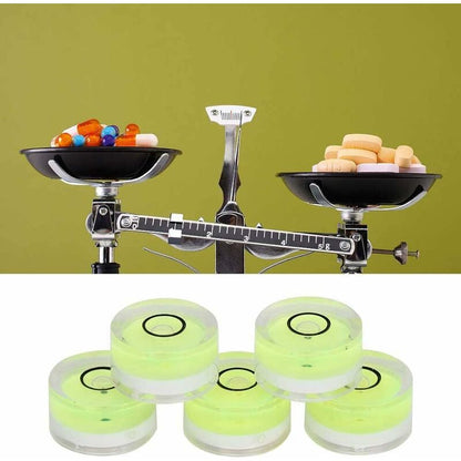 5 pcs ROund Spirit Levels, Mini Circular Bubble Level Inclinometers, Circular Spirit Level For Tripod, V1188-MS-227-0836