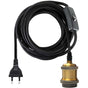 E27 Socket With Switch, 1.2 Meters Fabric Cable Electrical Wire For Bulb Socket/Edison Retro Pendant V1188-MS-227-0841