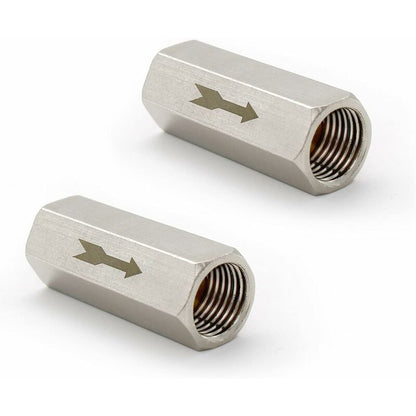 2 pcs 1/4" Check Valve Hexagonal Air Check Valve, One Way Check Valve, For Boiler Pressure Tank V1188-MS-227-0847