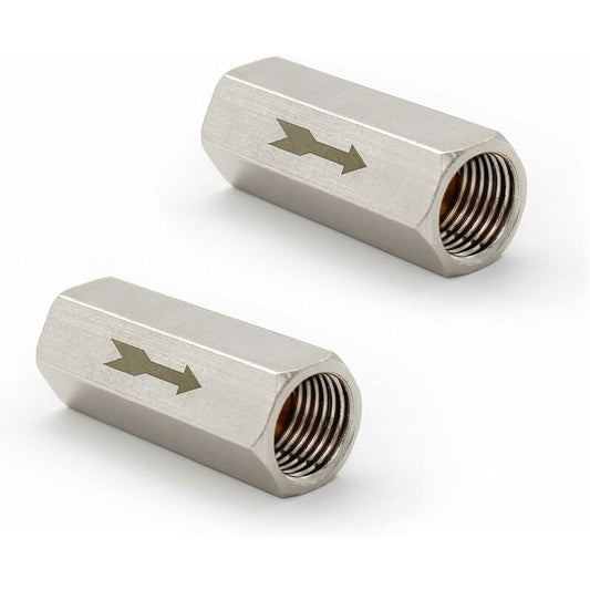 2 pcs 1/4" Check Valve Hexagonal Air Check Valve, One Way Check Valve, For Boiler Pressure Tank V1188-MS-227-0847