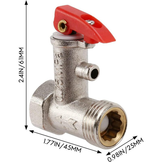 1/2 Pt Sleeve Electric Water Boiler Safety Valve 0.75Mpa Temperature And Pressure Relief Valve For Water V1188-MS-227-0849