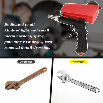 Sandblasting Gun, Portable Sandblaster Pneumatic Sandblaster, Pneumatic Sandblasting Gun With Hopper For V1188-MS-227-0852