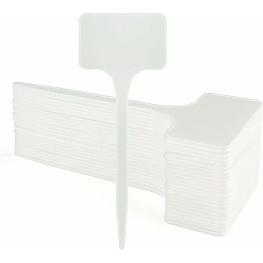 50 Pieces 15.5Cm Outdoor Plant Large Labels Outdoor Plastic Vegetable Garden, White V1188-MS-227-0855