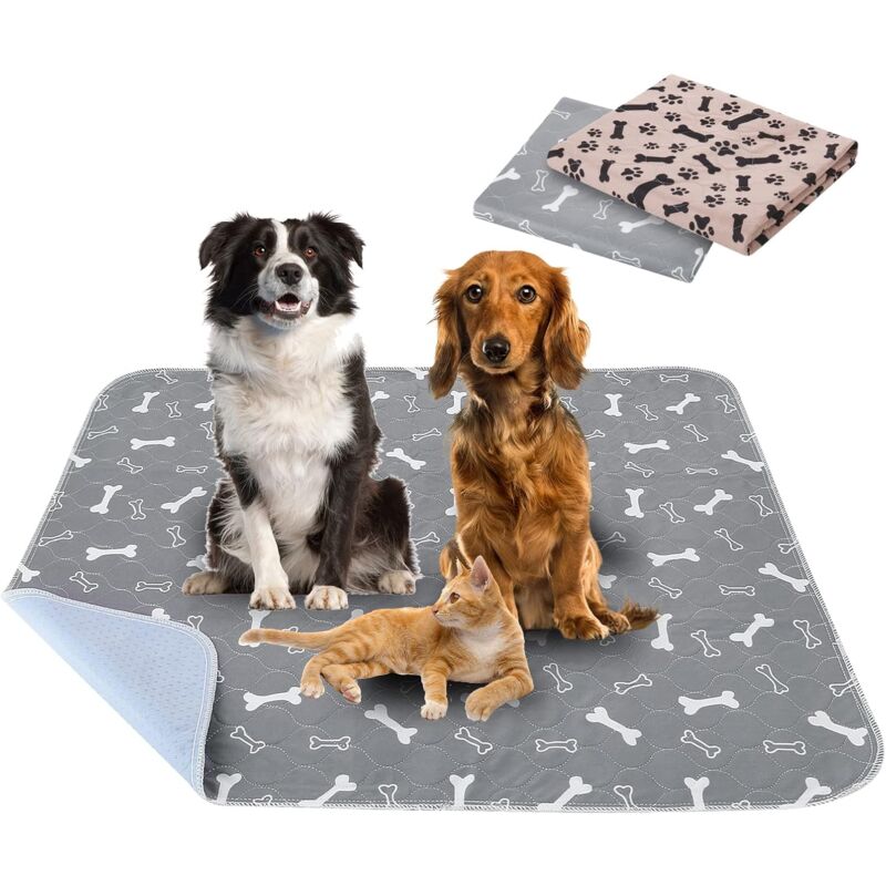 2 pcs 80 70Cm Ultra Absorbent Dog Training Mat, Non-Slip Washable Dog Mat, Reusable Puppy Training Mat For V1188-MS-227-0860