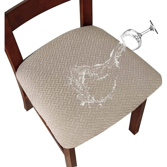 Chair Cover 2/4 Pieces Chair Cushion Cover Waterproof Chair Seat Cover Removable Washable Jacquard Elastic V1188-MS-227-0861