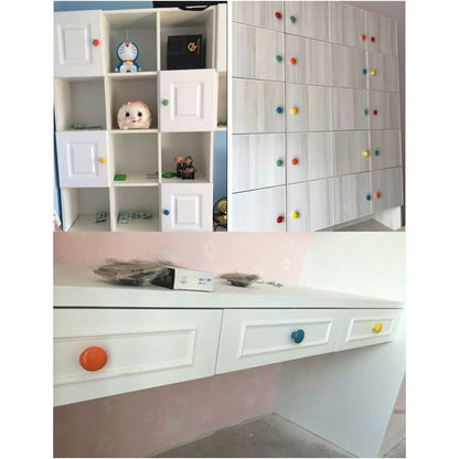 Red Ceramic Drawer Pulls And Knobs Furniture Handle Door Knob For Kids ROom Pack Of 10 (Comes With Screws) V1188-MS-227-0863