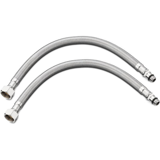 Flexible Kitchen Hose 60Cm Pack Of 2 Standard G3/8 X M10 X 60Cm Connection Tubes For Kitchen Bathroom Sink V1188-MS-227-0864