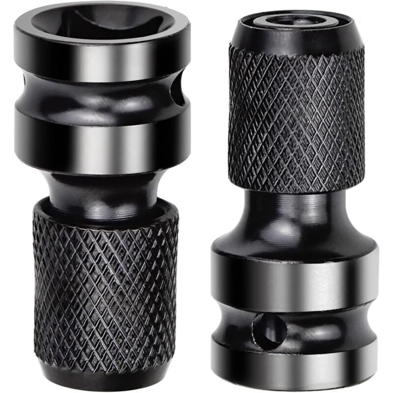 2 pcs Socket Adapters 1/2" Square Drive To 1/4" Impact Wrench Adapter Quick Release Converter For Impact V1188-MS-227-0867
