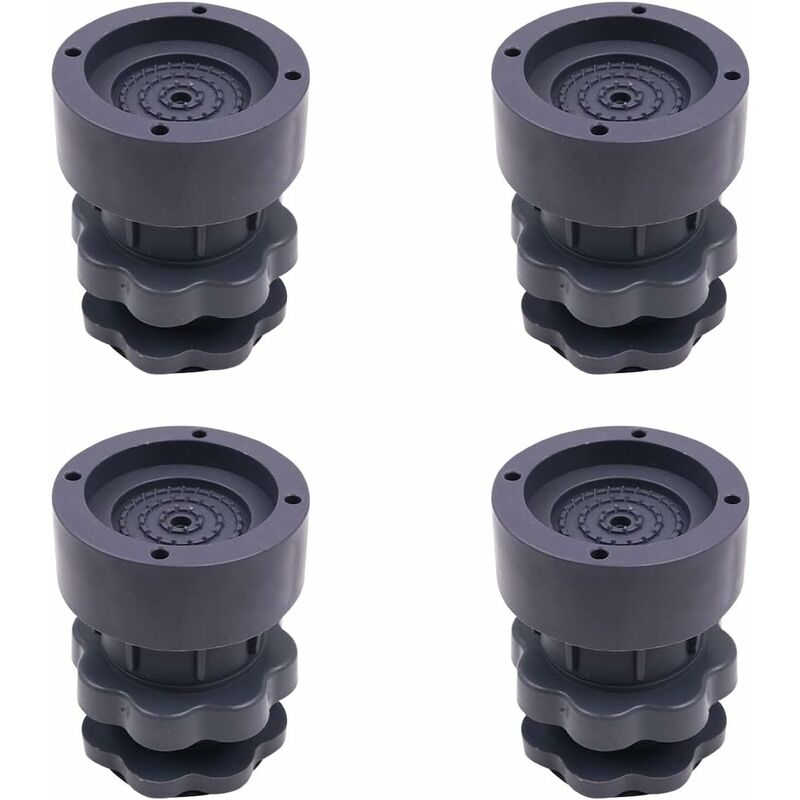 4-Piece Universal Adjustable Rubber Shock Pads For Washers, Dryers, Refrigerators V1188-MS-227-0870
