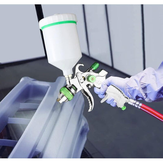 Hvlp Professional Paint Spray Gun 600Cc With 3 Nozzles 1.4Mm 1.7Mm 2.0Mm, Hvlp Gravity Feed Air Spray Gun Car V1188-MS-227-0872