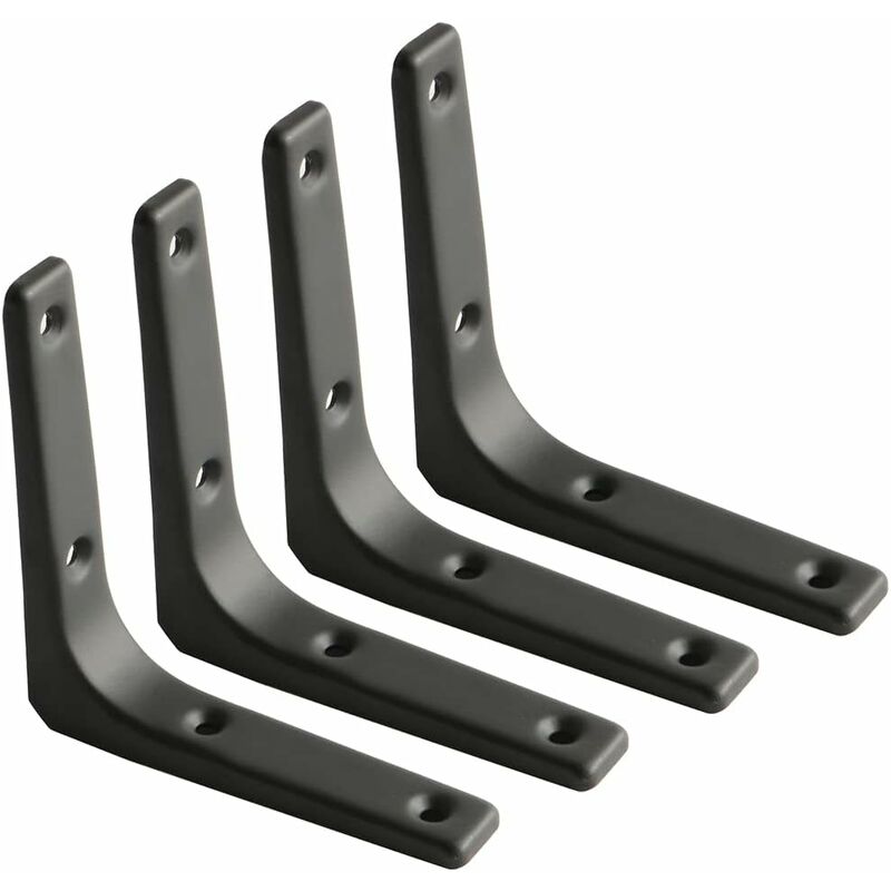 Wall Shelf Bracket, Matte Black Metal Bracket, Metal Shelf Support For Kitchen Decor, Heavy Duty Bracket, V1188-MS-227-0878