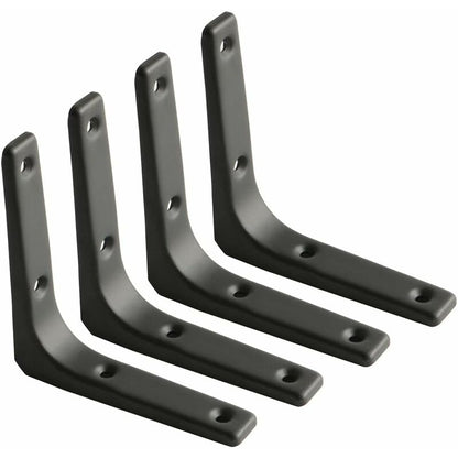 Wall Shelf Bracket, Matte Black Metal Bracket, Metal Shelf Support For Kitchen Decor, Heavy Duty Bracket, V1188-MS-227-0878