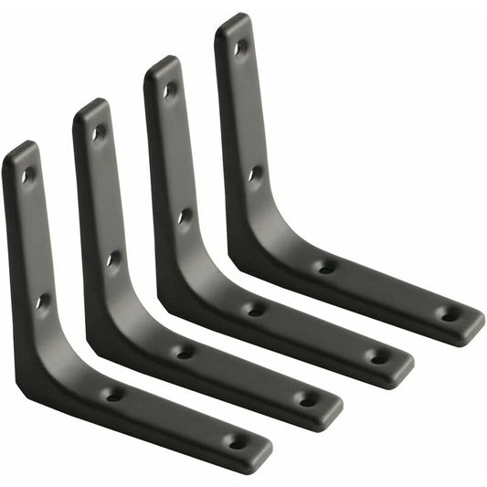Wall Shelf Bracket, Matte Black Metal Bracket, Metal Shelf Support For Kitchen Decor, Heavy Duty Bracket, V1188-MS-227-0878