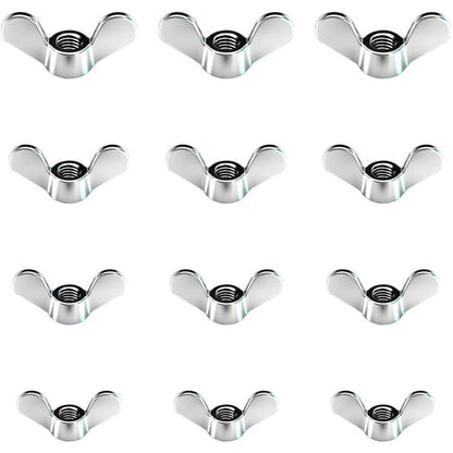 12 pcs Bright Zinc Wing Nuts Wing Nuts In Size M4 M5 M6 M8 Assortment Wing Bolts For Diy Tools Silver V1188-MS-227-0879
