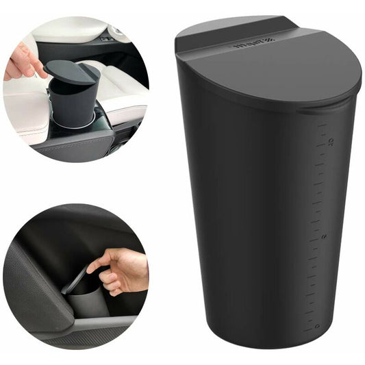 Small Car Trash Can With Lid - Car Cup Holder - Car Door Pocket Trash Can - Garbage Bin For Car, Home, Office V1188-MS-227-0883