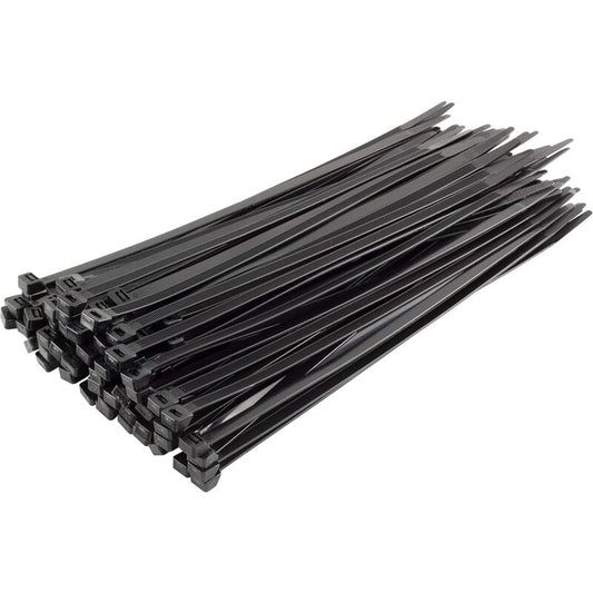Nylon Cable Tie - 300Mm X 7.6Mm - Black - Heavy Duty Cable Tie - Heavy Duty Cable Ties - Pack Of 100 V1188-MS-227-0889