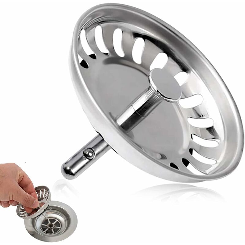Kitchen Sink Filter, Sink Stopper, Stainless Steel Sink Filter, Stainless Steel Sink Stopper, Compatible With V1188-MS-227-0890