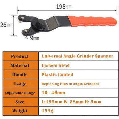 Universal Wrench For Angle Grinder 10-46Mm With Plastic Anti-Slip Handle V1188-MS-227-0891
