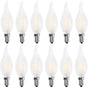 LED Bulb E14 Flame, Candle Shape, Warm White 2700K, 4W Incandescent Equivalent 40W, 400Lm, Pack Of 12 [Energy V1188-MS-227-0892