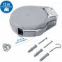 Long, 12M Retractable Clothes Line, Heavy Duty Clothes Dryer, Automatic Retractable Mechanism, Easy Wall V1188-MS-227-0896